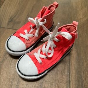 Kids neon pink High-Top Sneakers